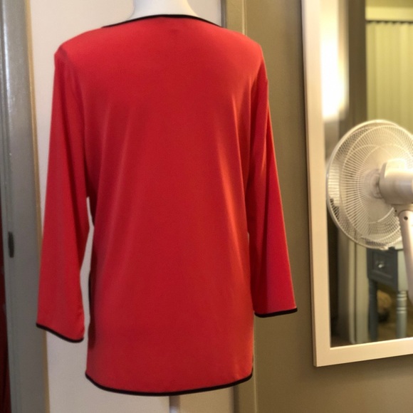 NWOT Calvin Klein Pink Zip Neck Top - Picture 2 of 11